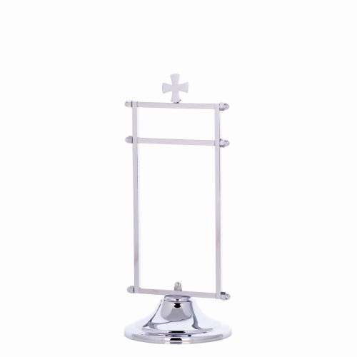 Stojak, wieszaczek na ręczniczek mosiężny, niklowany - mały