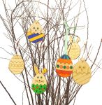 Wielkanocne zawieszki drewniane mix-6szt