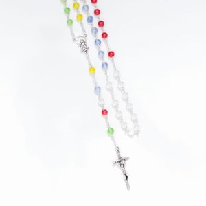 Różaniec szklany - szkło - misyjny - 6mm