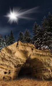 Tło do szopki, Gwiazda Betlejemska 150/150cm TUNEL