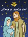 Baner religijny na Boże Narodzenie "Gloria in excelsis deo" 75x100 cm
