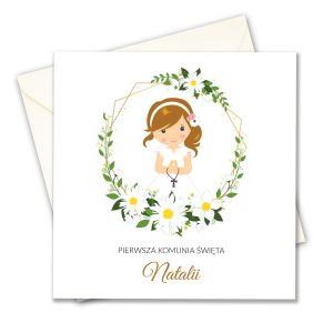 Zaproszenie na Komunię, personalizowane