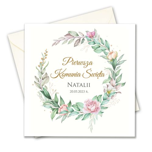 Zaproszenie na Komunię personalizowane