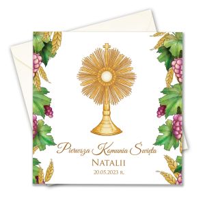 Zaproszenie na Komunię personalizowane