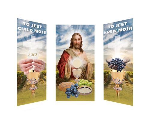 Zestaw 3 banerów na Boże Ciało "To jest ciało moje.."