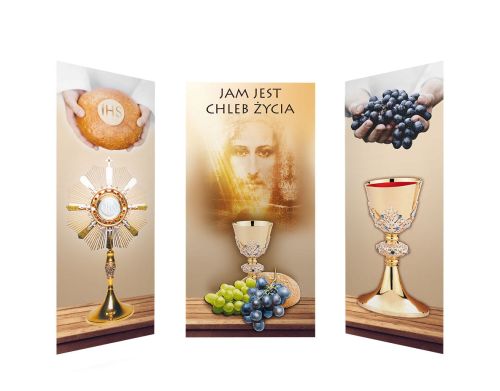 Zestaw 3 banerów na Boże Ciało "Jam jest chleb życia"