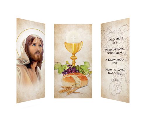 Zestaw 3 banerów na Boże Ciało "Ciało moje jest prawdziwym pokarmem"