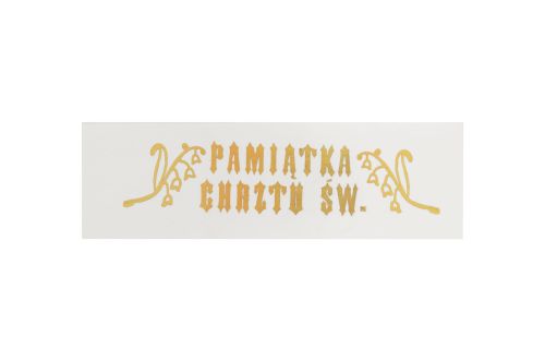 Naklejki na świece Pamiątka Chrztu - 25 sztuk