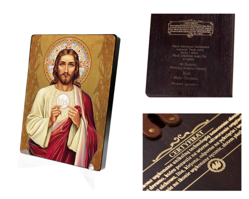 Naklejana ikona religijna Jezus Chrystus (Komunia)