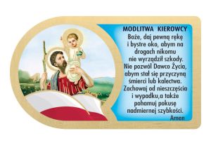 Święty Krzysztof plakietka samochodowa - 10 szt.