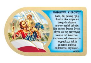 Święty Krzysztof plakietka samochodowa - 10 szt.