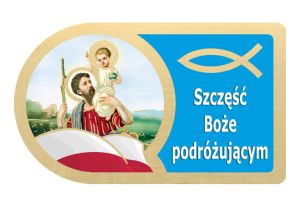 Święty Krzysztof plakietka samochodowa - 10 szt.