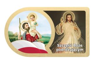 Święty Krzysztof plakietka samochodowa - 10 szt.