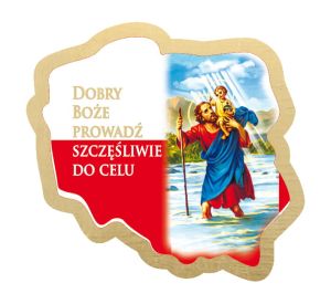 Święty Krzysztof plakietka samochodowa - 10 szt.