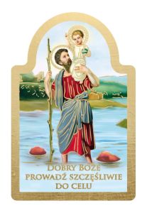 Święty Krzysztof plakietka samochodowa - 10 szt.