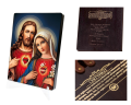 Naklejana ikona religijna Serce Jezusa i Maryi