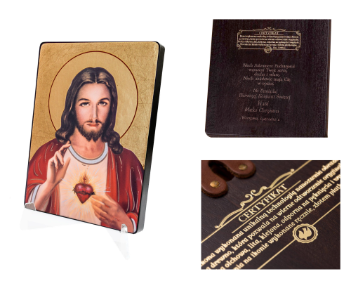 Naklejana ikona religijna Serce Jezusa