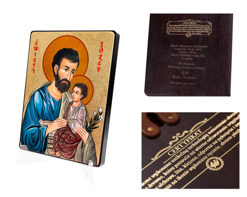 Naklejana ikona religijna Święty Józef