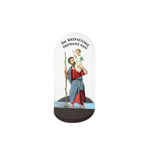 Święty Krzysztof - samoprzylepna figurka do samochodu