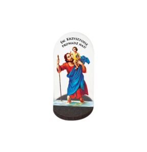 Święty Krzysztof - samoprzylepna figurka do samochodu