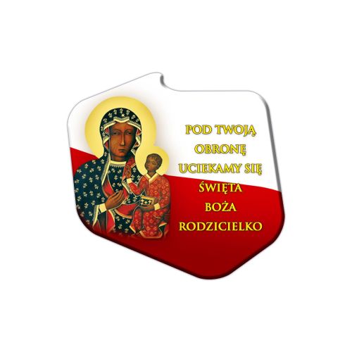 Matka Boża Częstochowska plakietka samochodowa - samoprzylepna