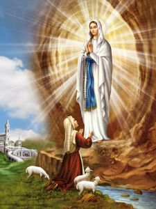 Plakat religijny Matka Boża z Lourdes