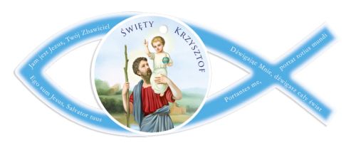 Święty Krzysztof zawieszka samochodowa - 10 szt.