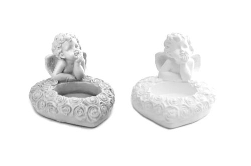 Aniołek serduszko świecznik 6cm