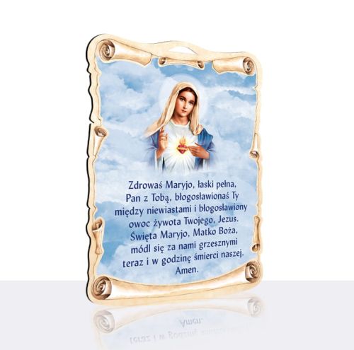 Serce Maryi, modlitwa Zdrowaś Maryjo - obrazek
