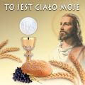 Baner na Boże Ciało "To jest ciało moje" 150x150 cm