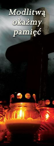 Baner na Wszystkich Świętych "Modlitwą okażmy.." 75x200 cm