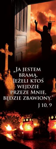 Baner na Wszystkich Świętych "Ja jestem bramą.." 75x200 cm