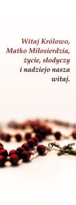 Baner na Różaniec "Witaj Królowo.." 75x200 cm