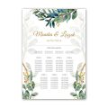 Table plan - tablica z rozmieszczeniem gości weselnych
