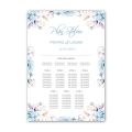 Table plan - tablica z rozmieszczeniem gości weselnych