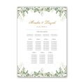 Table plan - tablica z rozmieszczeniem gości weselnych
