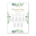 Table plan - tablica z rozmieszczeniem gości weselnych