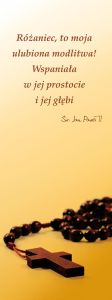 Baner na Różaniec "Różaniec, to moja ulubiona.." 75x200 cm