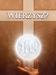 Baner na Boże Ciało "Wierzysz?" 75x100 cm