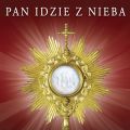 Baner na Boże Ciało "Pan idzie z nieba" 150x150 cm