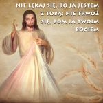 Baner na Boże Ciało "Nie lękaj się, bo ja jestem z Tobą.." 150x150 cm