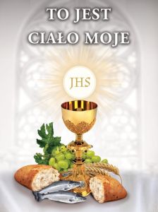 Baner na Boże Ciało "To jest ciało moje" 75x100 cm