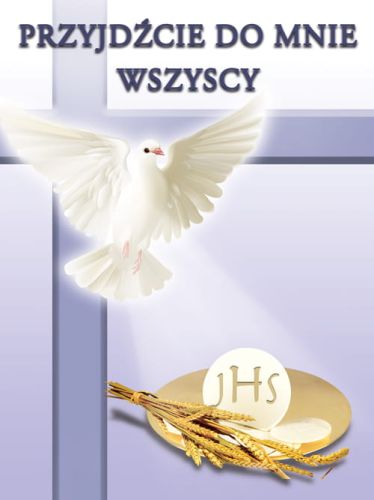 Baner na Boże Ciało "Przyjdźcie do mnie wszyscy" 75x100 cm