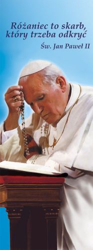 Baner na Różaniec "Różaniec to skarb.." 75x200 cm