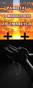 Baner na Wszystkich Świętych "Pamiętaj o modlitwie za zmarłych" 75x200 cm