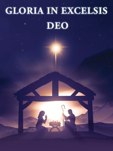 Baner na Boże Narodzenie "Gloria in Excelsis Deo" 75x100 cm