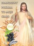 Baner na Boże Ciało "Prawdziwy pokarm to moje ciało" 75x100 cm