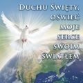 Baner na Boże Ciało "Duchu Święty oświeć moje serce swoim światłem" 150x150 cm
