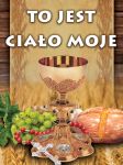 Baner na Boże Ciało "To jest ciało moje" 75x100 cm
