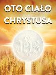 Baner na Boże Ciało "Oto ciało Chrystusa" 75x100 cm